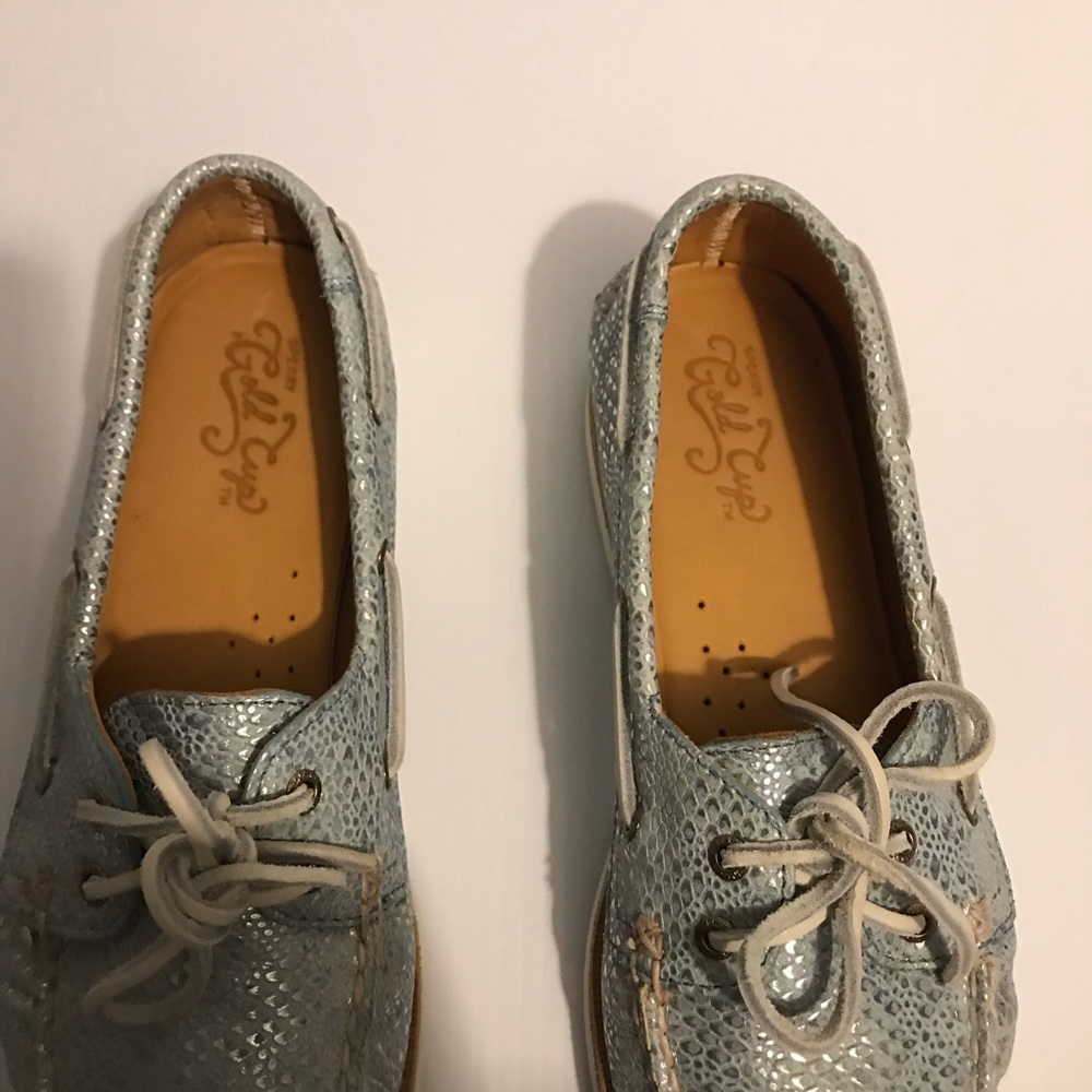 SPERRY TOPSIDER GOLD CUP METALLIC BLUE SIZE 9.5 - Picture 2 of 6